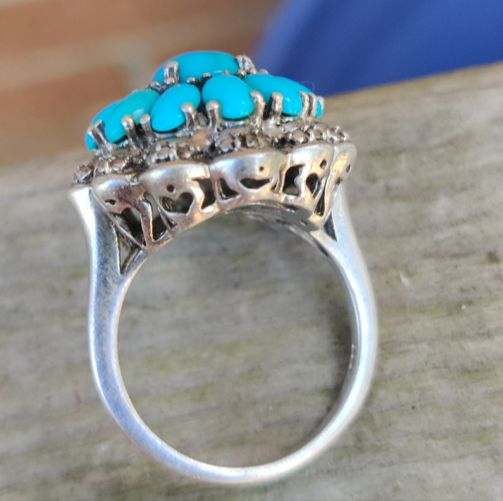 Sterling Silver Sleeping Beauty Turquoise Ring - Picture 4 of 8